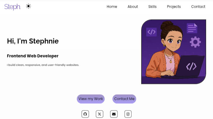 Portfolio Website Screenshot